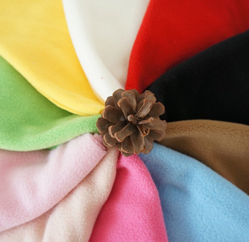 RayLineDoÂ® 10PCS 50 * 50cm Solid Color Knitted Polar Fleece Fabric Anti Pill Fabric Patchwork Polyester Plush Fleece Cloth for DIY Sewing Handmade Dolls - Image 5